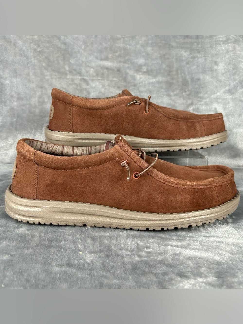 Hey Dude Wally Loafers Men’s 10 Dark Brown Suede New Without Box